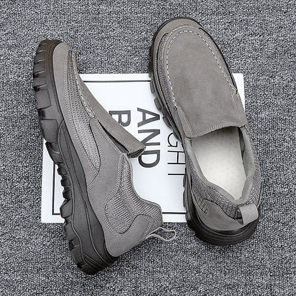 Men's Maroon Perforated Slip-On Sandals with Stylish Design