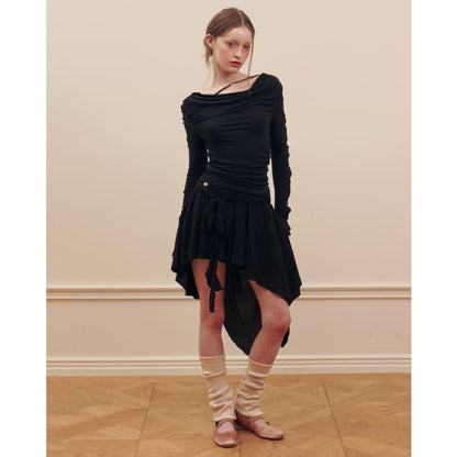 Elegant Asymmetrical Skirt - Skirt