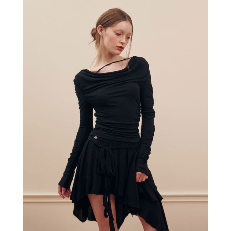 Elegant Asymmetrical Skirt - Skirt