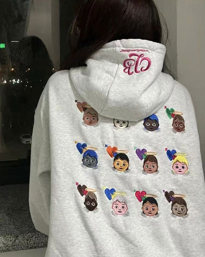 angel-emoji-embroidery-hoodie-for-aesthetic-outfit-boogzel-clothing