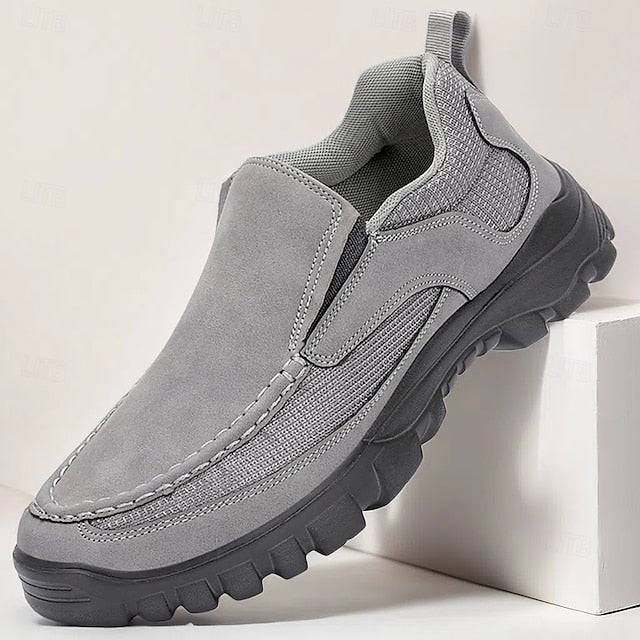 Men's Maroon Perforated Slip-On Sandals with Stylish Design