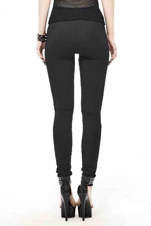 Skull Print Skeleton Bone Pattern Knit Leggings