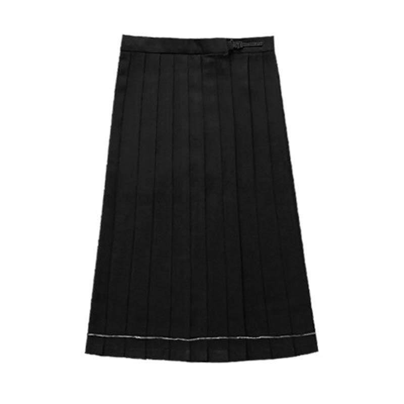 JK Uniform High Waist Pleated Short Mid Long Skirt