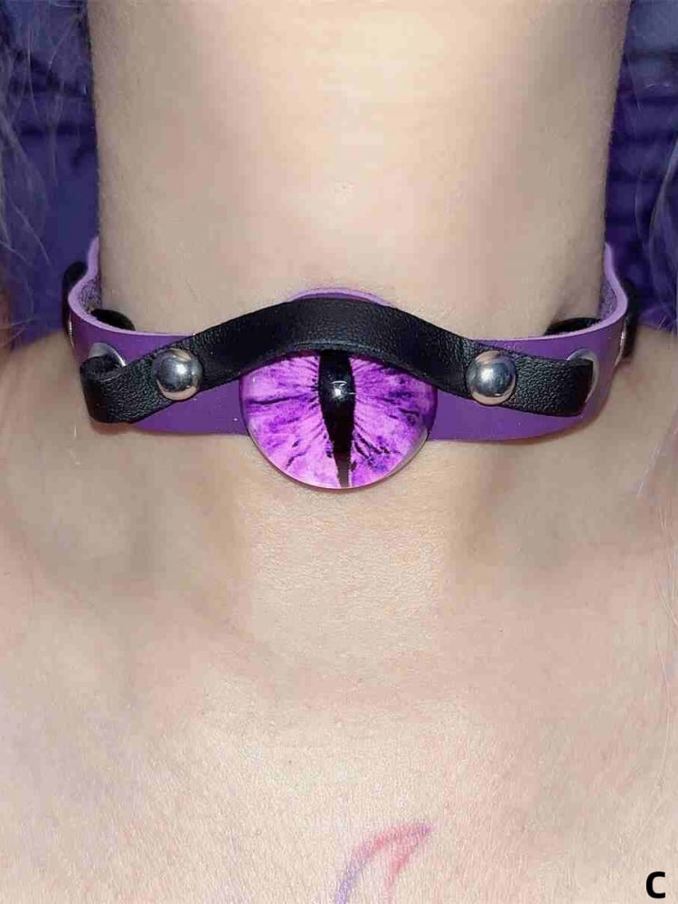 Halloween Gothic Punk Eyeball Choker