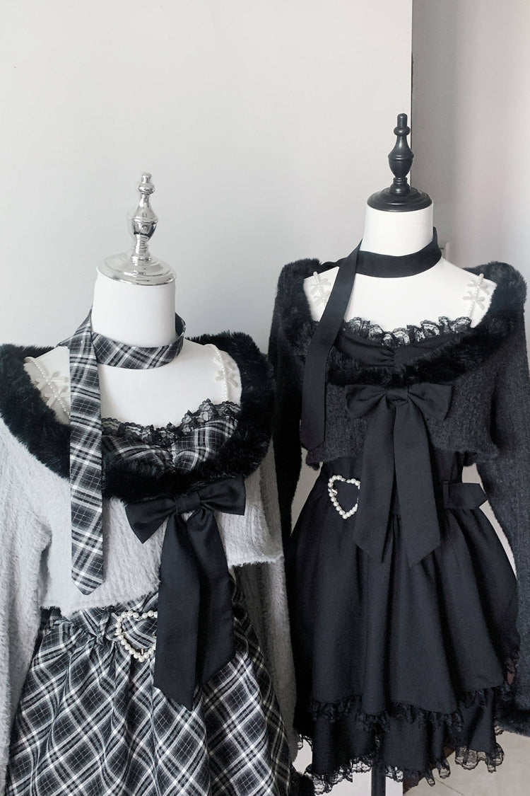 Stardust Oath Printed Ruffled Lace Dress Set Two Colors