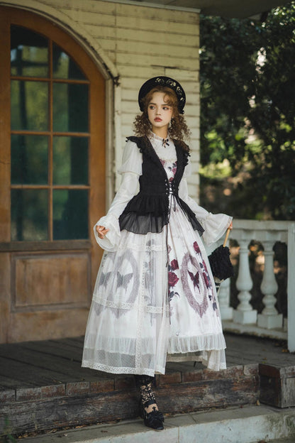 Gothic French Princess Ruffle Lolita Set with Long Sleeves