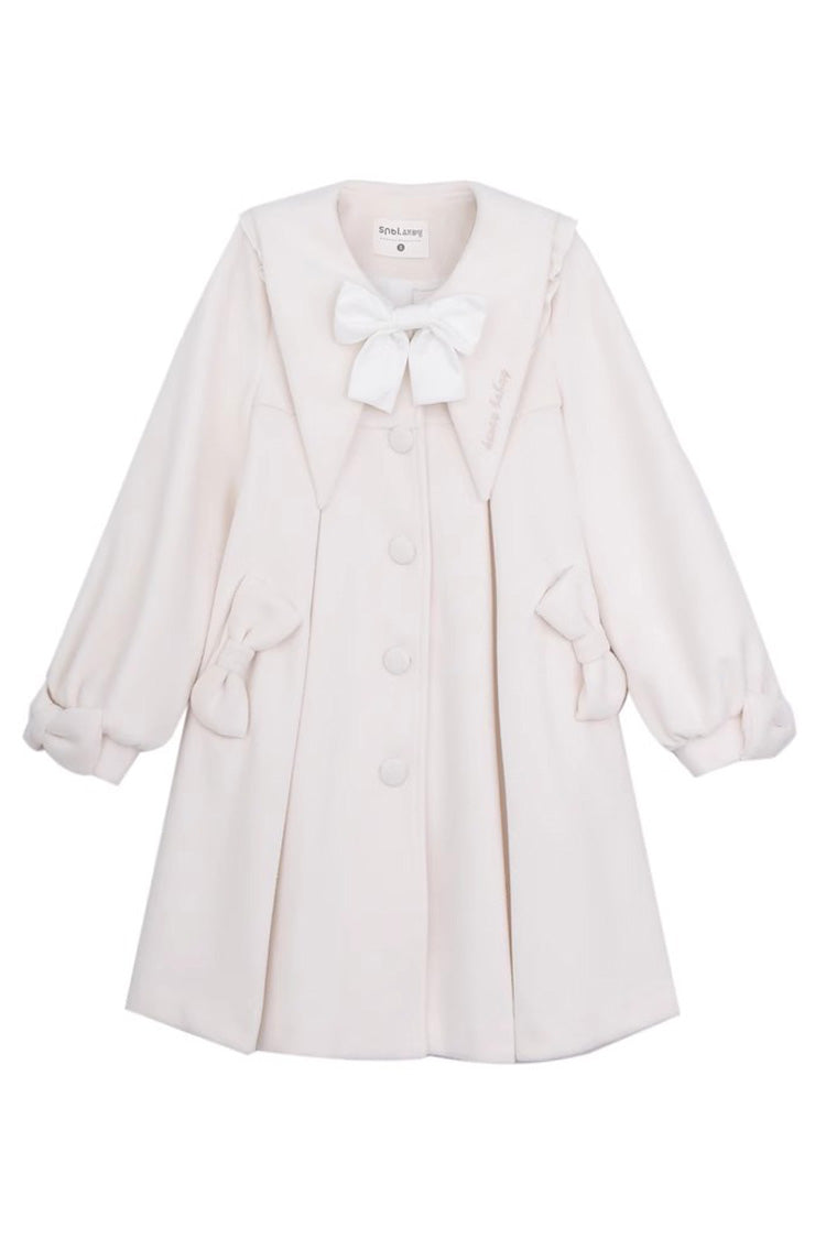 Pointed Collar Bow Sweet Lolita Coat