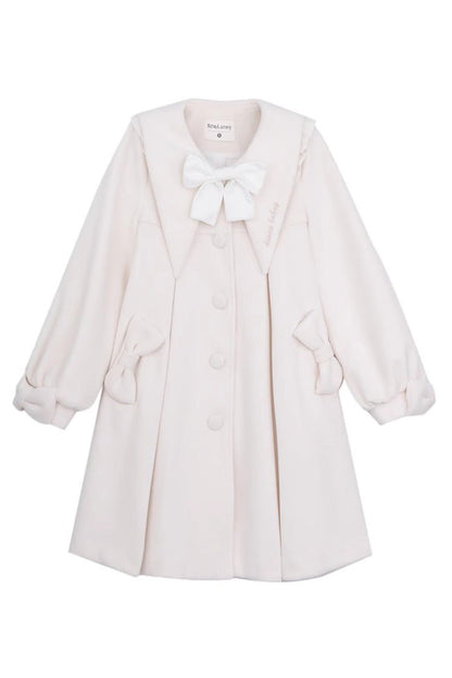 Pointed Collar Bow Sweet Lolita Coat