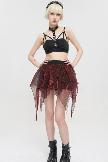 Dark Halter Neck Cutout Sling Vest with Metal Ring