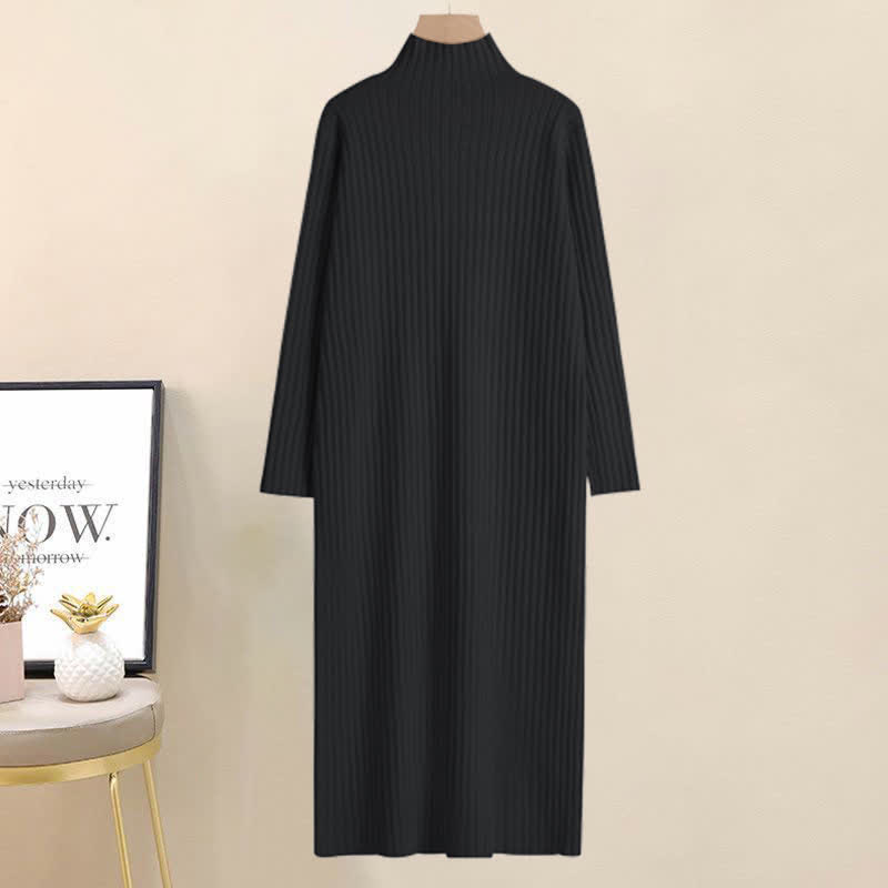 Ensemble robe pull en tricot croisé chic