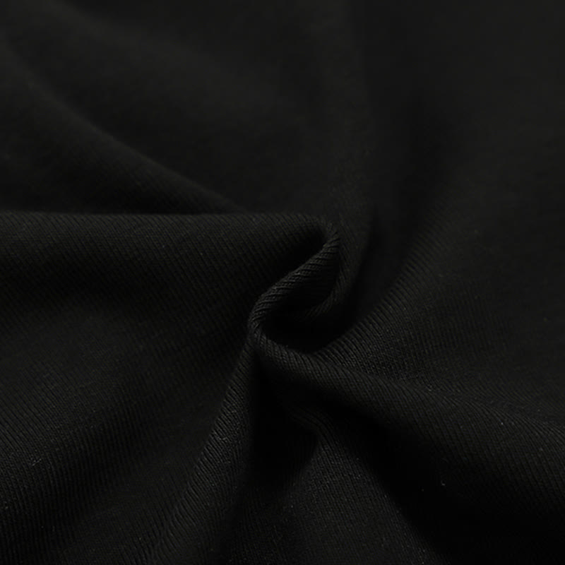 Set Pants Cargo Letter T-Shirt Print Top Crop