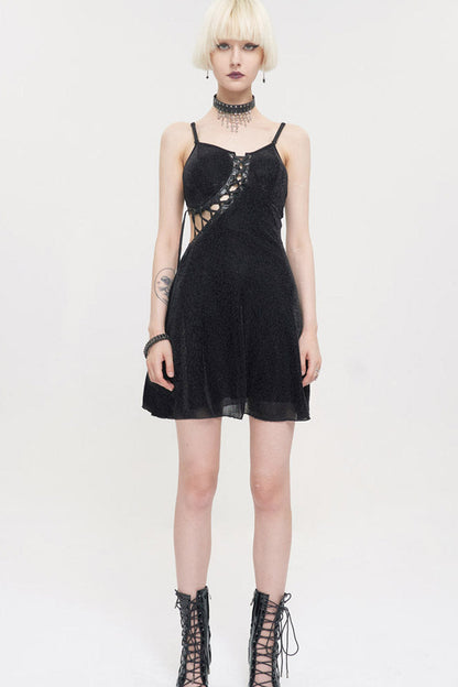 Womens Backless Dress with Chest Straps