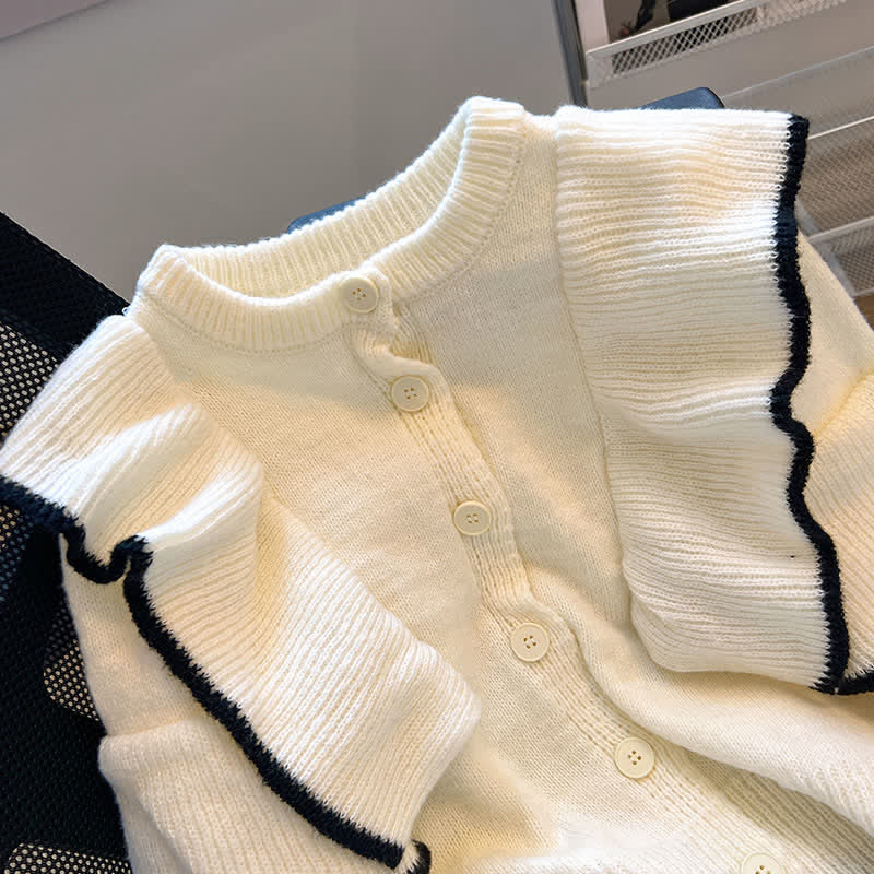 Flouncing Sweater Skirt Fishtail Cardigan Knit