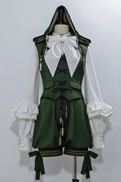 Emerald Rabbit Feather Sweet Prince Handsome Ouji Lolita Vest