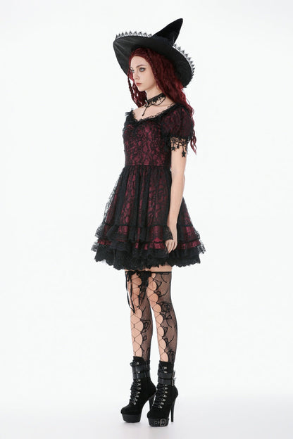 Star Square-Cut Lace Princess Graduation Dress