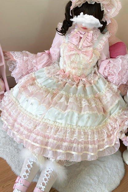 Emerald Hanayome Lace Bow Lolita JSK - Star Love Song