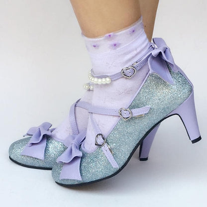 Shoes Bow Blue Made Blingbling SP168016 Custom Mermaid