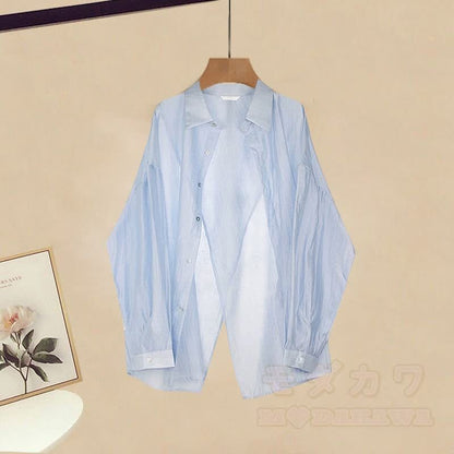 Shirt Horse-face Three Skirt Set Pieces Crop Irregular Top Flower