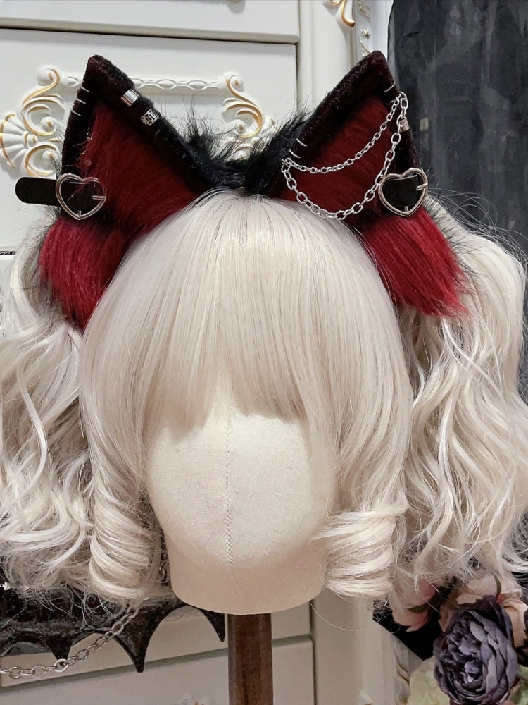 Heart Buckles Halloween Plush Ears