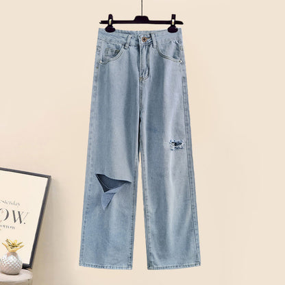 Oblique Colorblock Top Pocketed Pants Cargo Crop