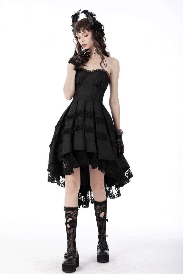 High-Low Lace Slip Dress for Weddings and Graduation