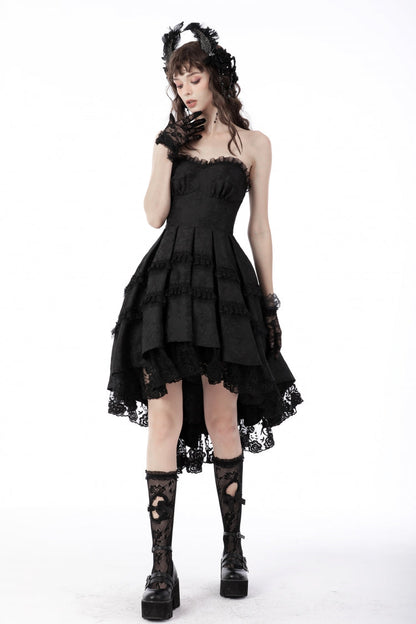 High-Low Lace Slip Dress for Weddings and Graduation
