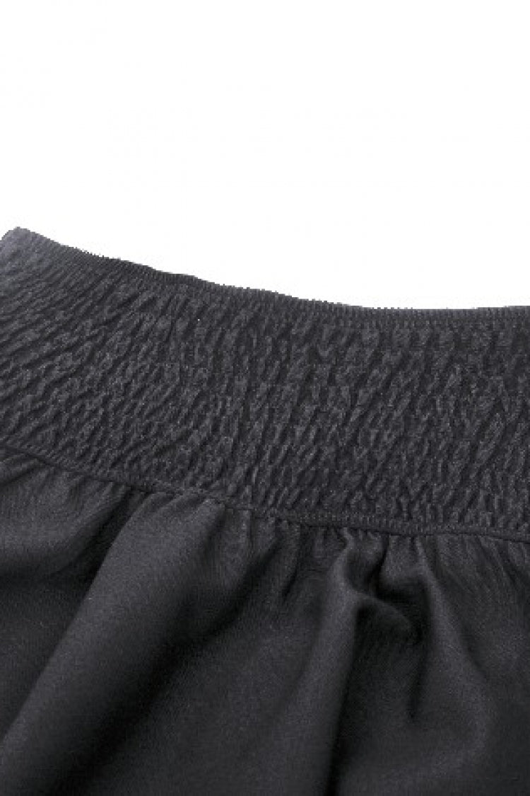 Black Batwing Hem High Waist Gothic Lolita Short Skirt
