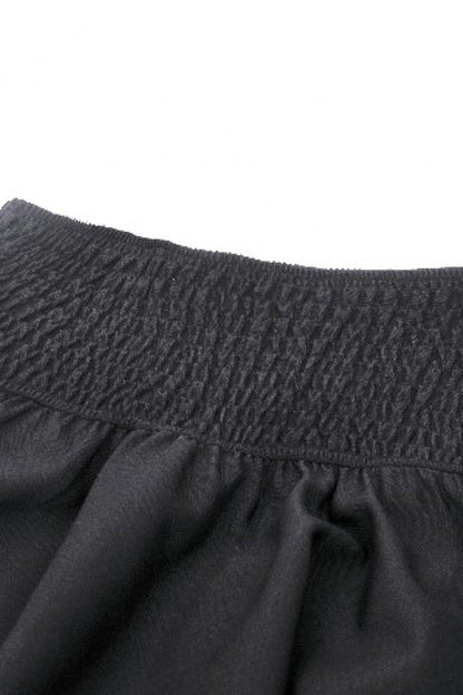 Black Batwing Hem High Waist Gothic Lolita Short Skirt