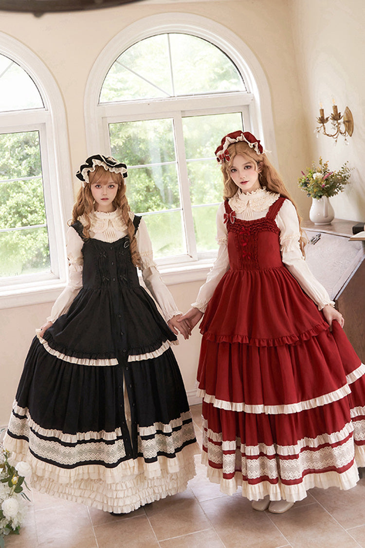 Lily Multi-Layered Ruffle Lace Classic Elegant Lolita Jsk Dress