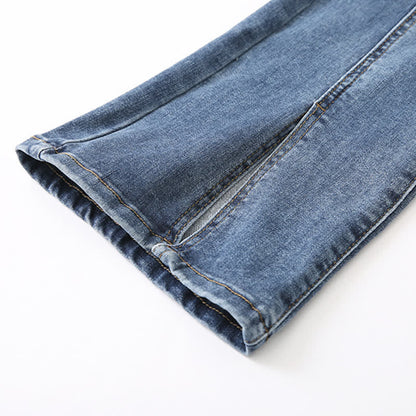 Sweater Sailor Denim Pants Collar Waist High