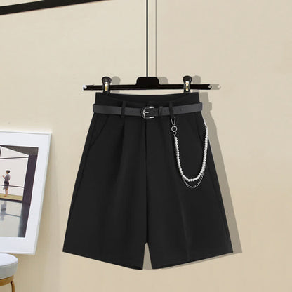 T-Shirt Dye Tie Drawstring Shorts Black