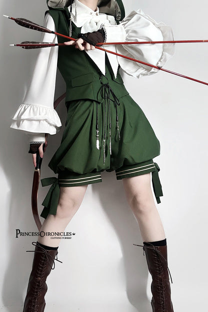 Emerald Rabbit Feather Sweet Prince Handsome Ouji Lolita Vest
