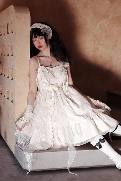 Princess Ruffle Bowknot JSK in Champagne