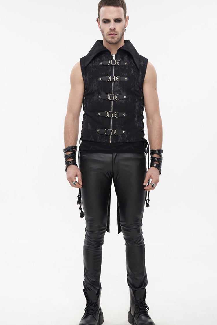 Rebel D-Ring Belted Asymmetrical Tailcoat with Side Slits