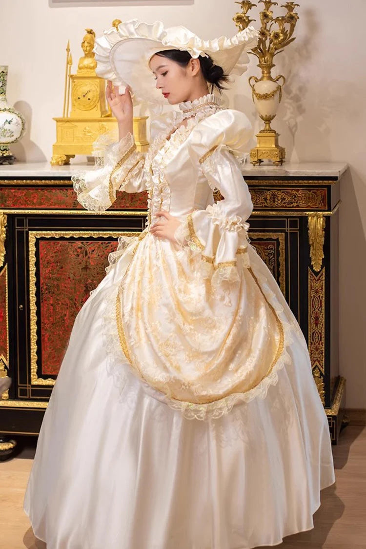 Vintage Lolita Cardigan Dress in Champagne