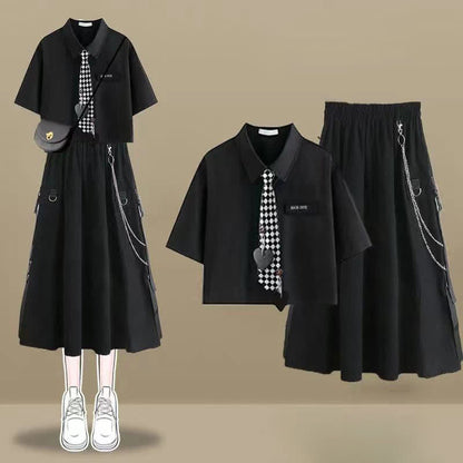Love Chain T-Shirt Lattice Skirt Tie Cargo Heart Polo