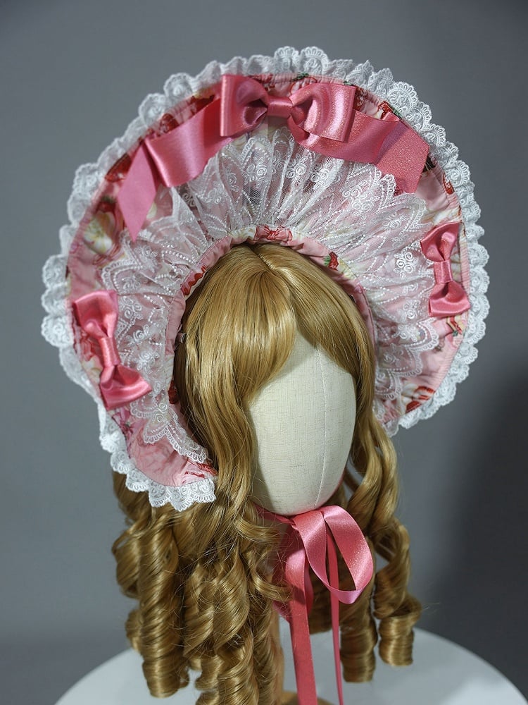 Pink / Yellow / White Sweet Lolita Bonnet