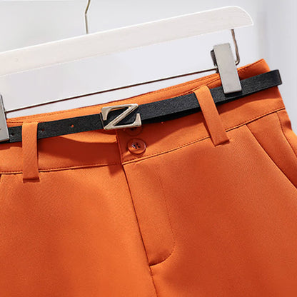 Chiffon Casual T-Shirt Face Print Girl Shorts