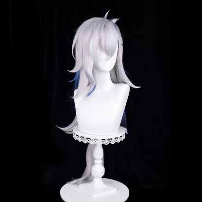 Genshin Impact Neuvillette White with Blue Cosplay Wig ON1310