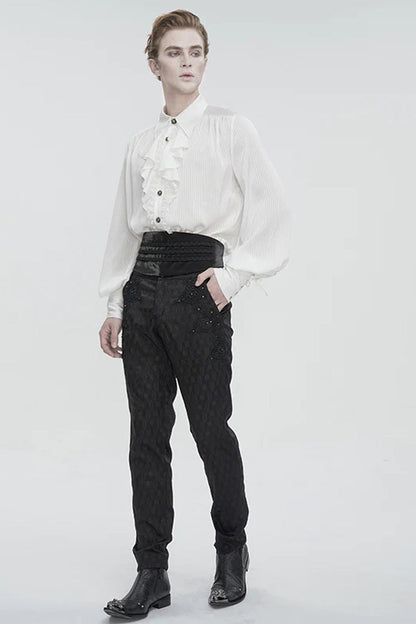 Ruffled Lace Gothic Men's Shirt