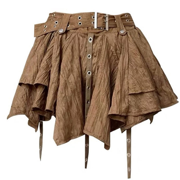 Y2K Brown Mini Skirt