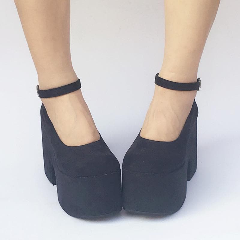 Heels Platform Made Simple Custom SP168133 Shoes High Black