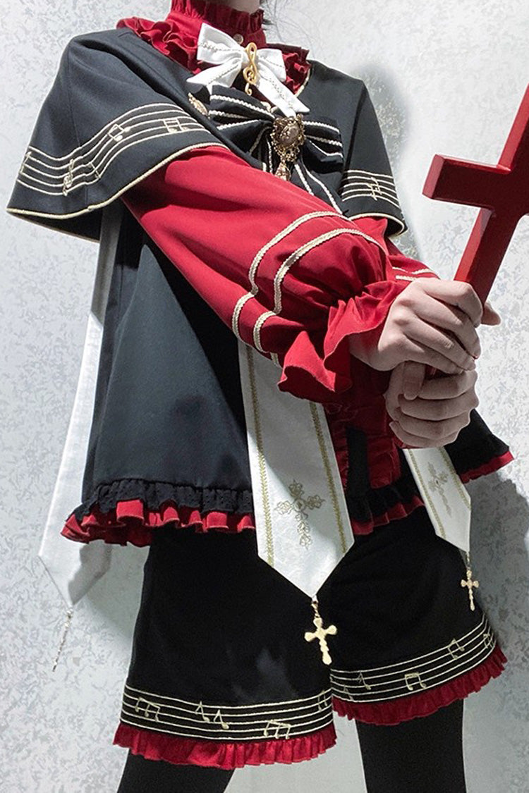 Church Choir Ouji Prince Lolita Set, Gothic Elegance - Noir