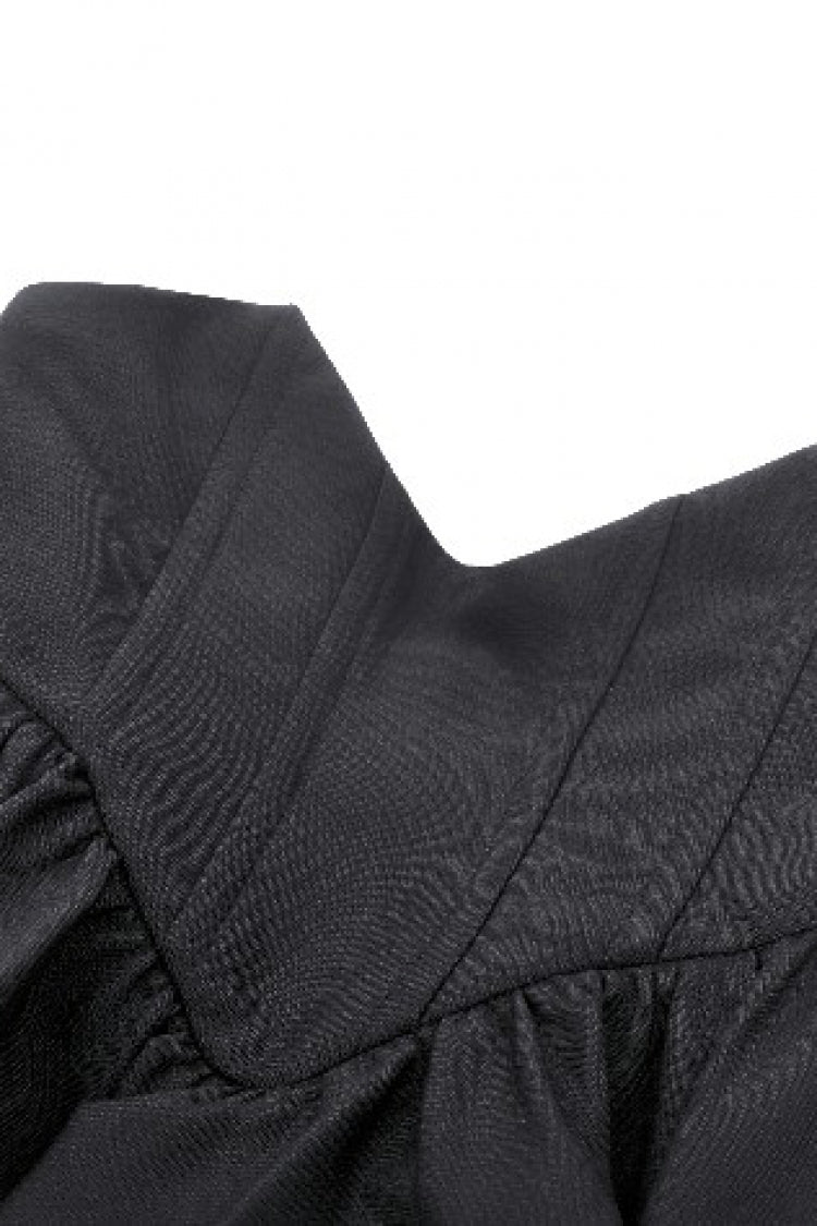 Black Batwing Hem High Waist Gothic Lolita Short Skirt