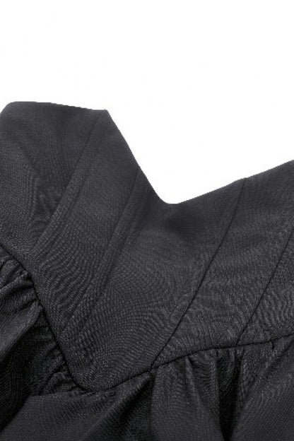 Black Batwing Hem High Waist Gothic Lolita Short Skirt