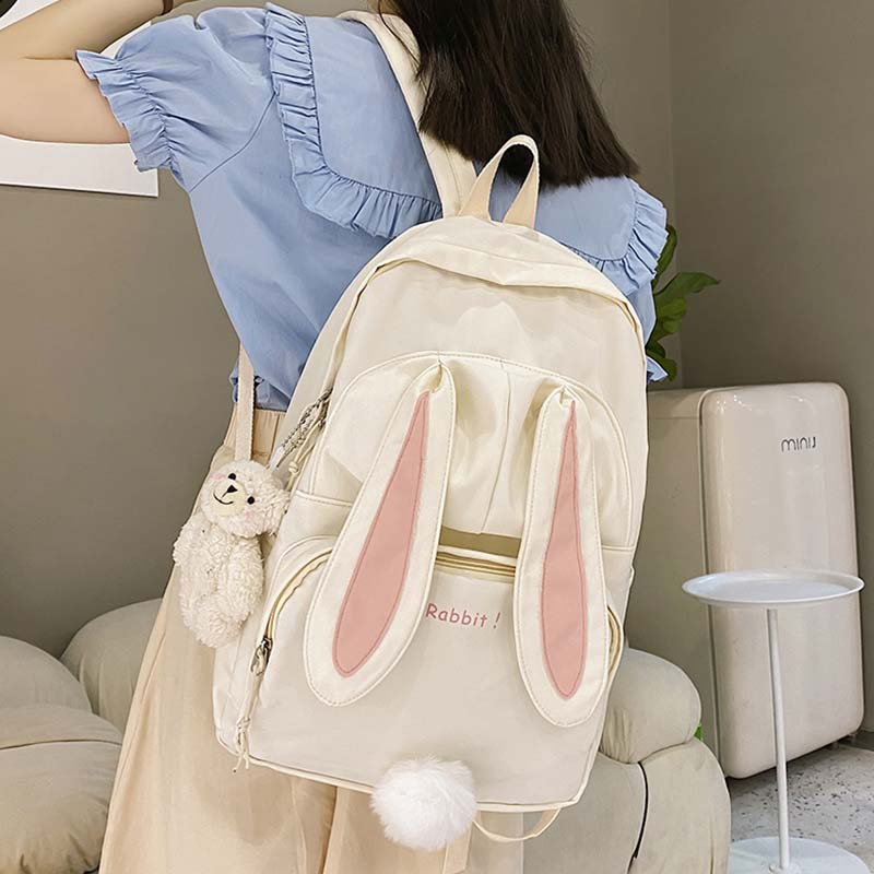 Sweet Cartoon Bunny Ears Backpack