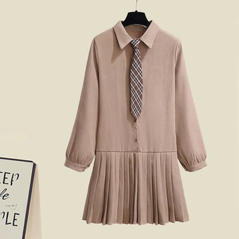 Dress Tie Print Vest Rhombus Lapel Set Pleated Shirt