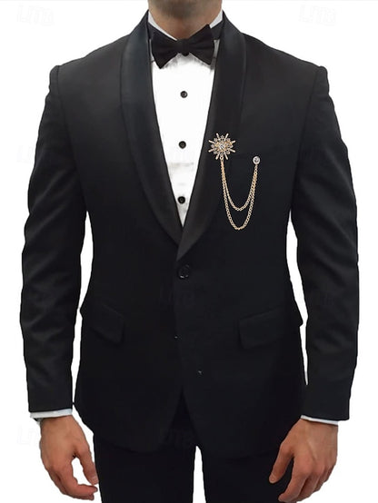 Star with Chains Pin Lapel – Stylish Crystal Gold Elegant