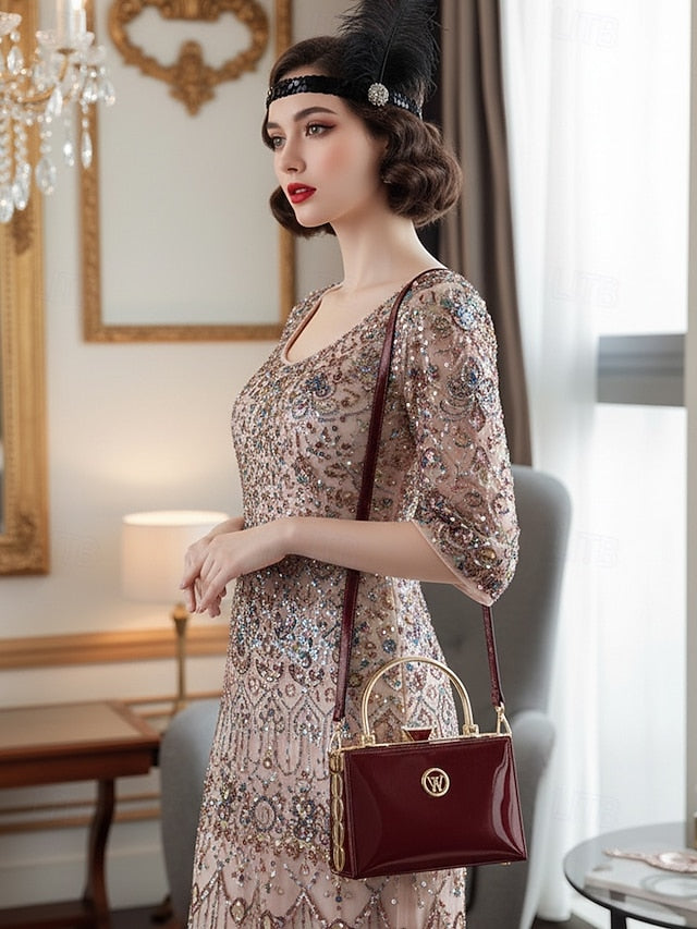 Leather Gold with Handbag Women's Evening Burgundy Patent