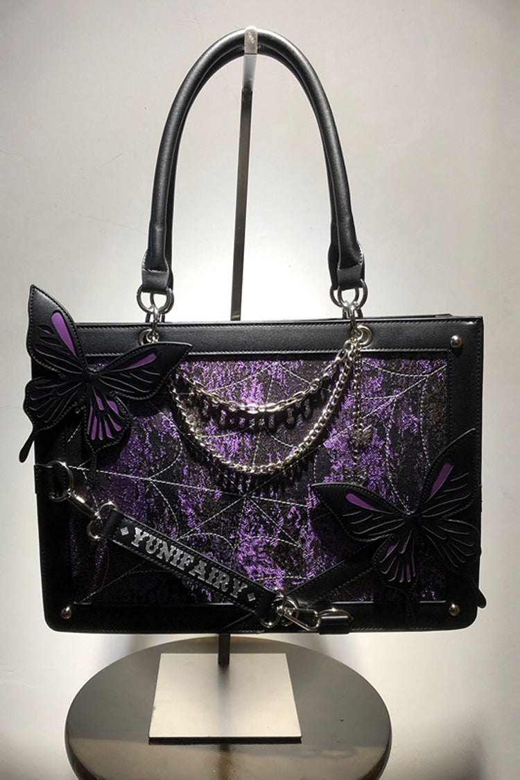 Maze Butterfly Print Shoulder Bag